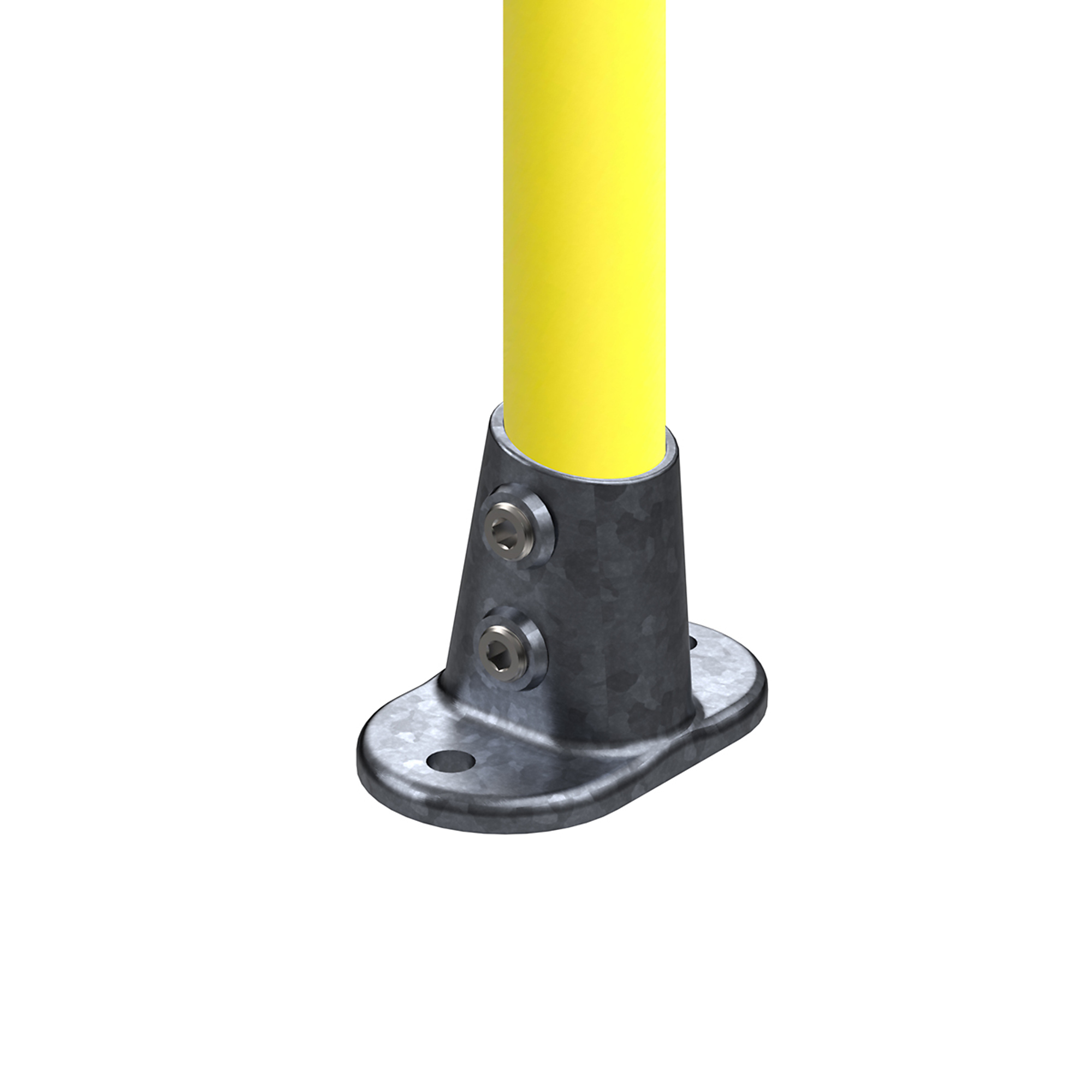 Safety Rail Co. Modular Galvanized Pipe Fitting System - Angle Flange - 1-1/4in